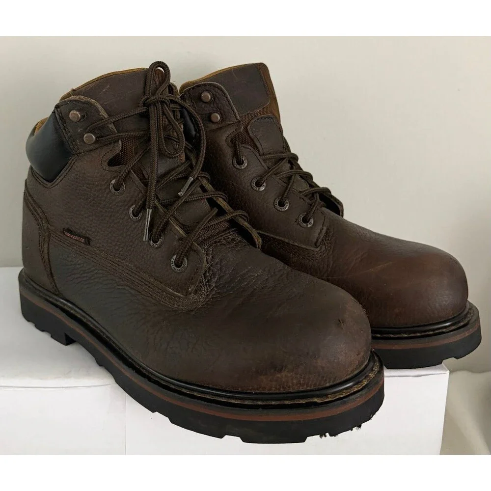 C.E. Schmidt Boots Men 10.5M Workwear 6” Reinforced Lace CES001TS Brown Leather